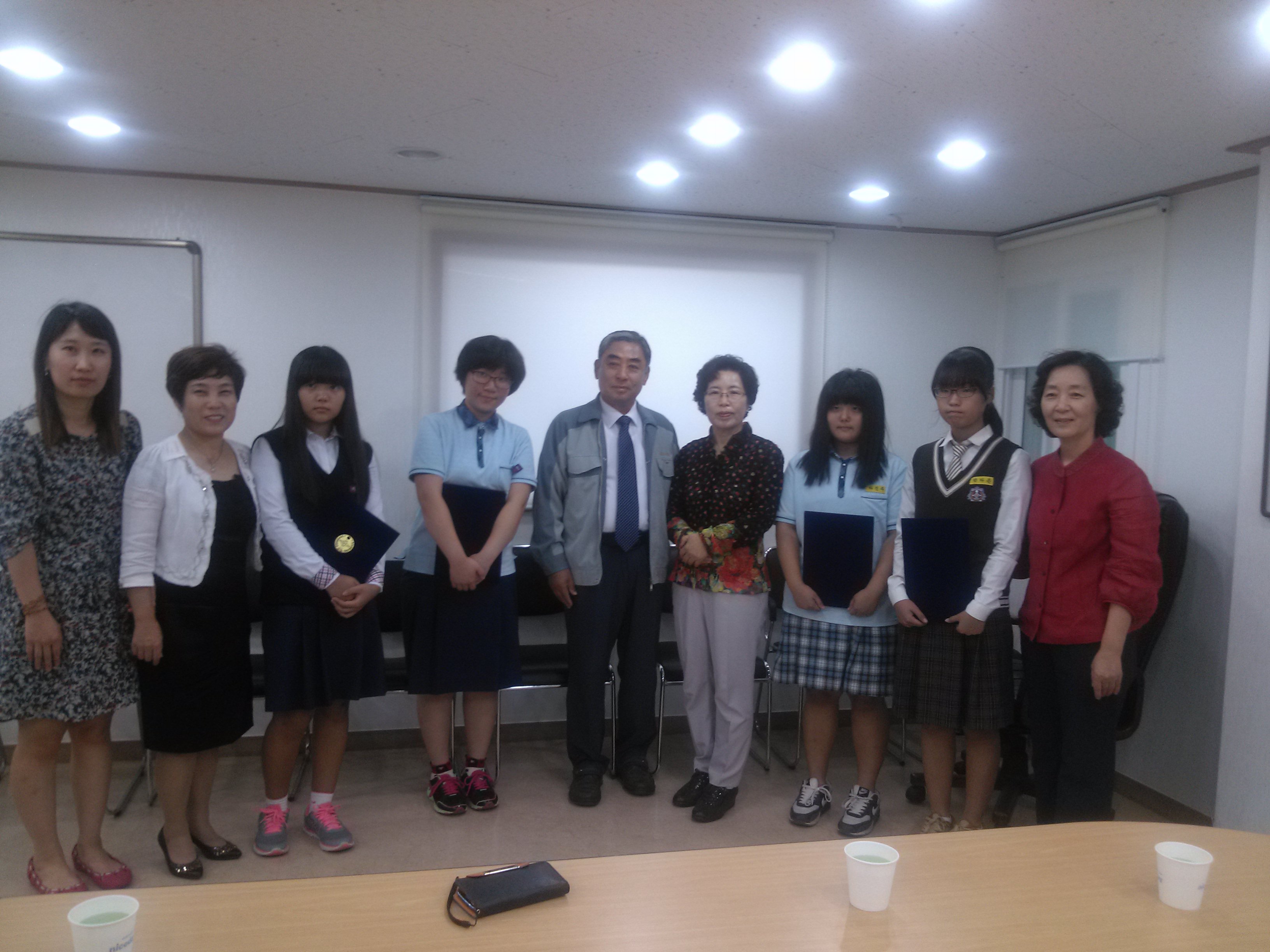 여월중학교 학생 및 교직원 당사 방문